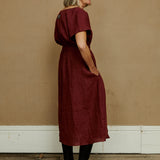 The Everyday Dress - Soft cobalt linen - XL
