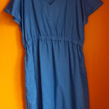 The Everyday Dress - Soft cobalt linen - XL