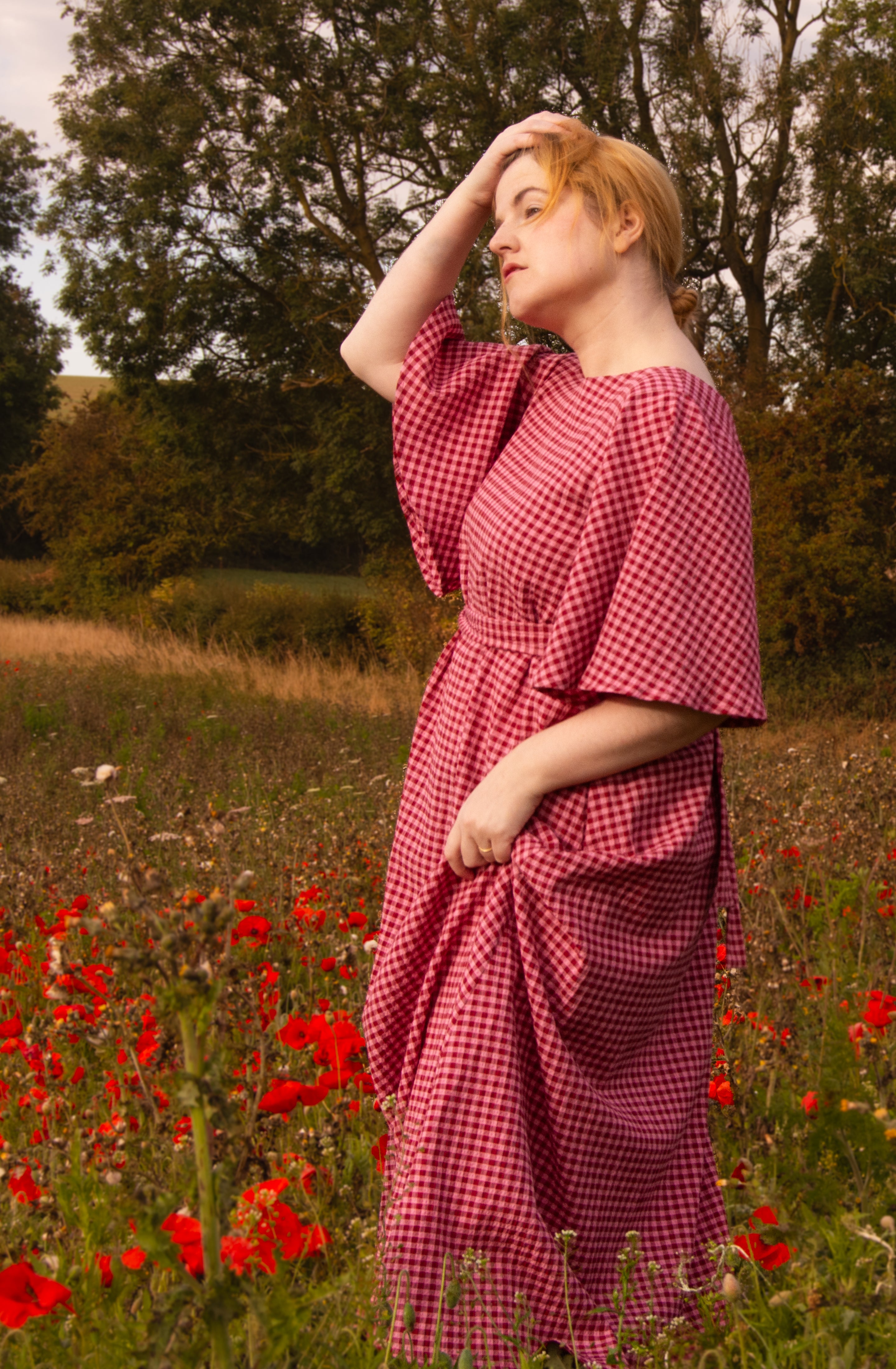 The Joan Dress in Red/Pink Gingham House of Flint The Joan Dress in Red/Pink Gingham House of Flint