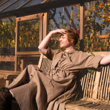 The Shirt Dress in Sand linen