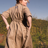 The Shirt Dress in Sand linen
