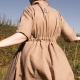 The Shirt Dress in Sand linen