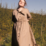 The Shirt Dress in Sand linen