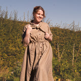 The Shirt Dress in Sand linen