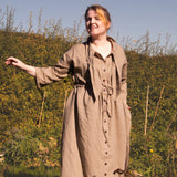 The Shirt Dress in Sand linen