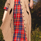 The Shirt Dress in Sand linen