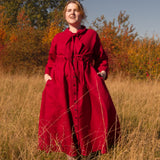 The Shirt Dress in Red linen