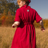 The Shirt Dress in Red linen