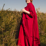 The Shirt Dress in Red linen