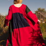 The Patchwork Everything Dress in Red