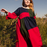 The Patchwork Everything Dress in Red