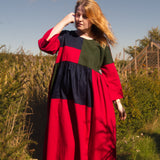 The Patchwork Everything Dress in Red