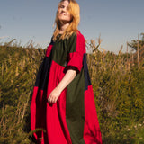 The Patchwork Everything Dress in Red
