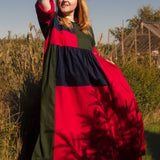 The Patchwork Everything Dress in Red