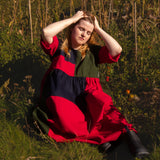 The Patchwork Everything Dress in Red