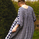 The Everything Dress in Navy double gingham