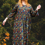 The Everything Dress in Floral Needlecord
