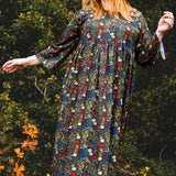 The Everything Dress in Floral Needlecord
