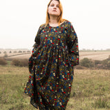 The Everything Dress in Floral Needlecord