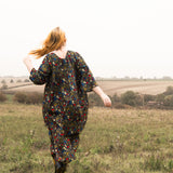 The Everything Dress in Floral Needlecord