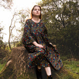 The Everything Dress in Floral Needlecord