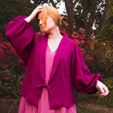 The Solstice Shirt in Pink/Purple Double Gauze