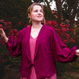 The Solstice Shirt in Pink/Purple Double Gauze