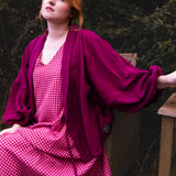 The Solstice Shirt in Pink/Purple Double Gauze