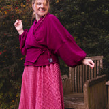 The Solstice Shirt in Pink/Purple Double Gauze