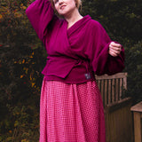 The Solstice Shirt in Pink/Purple Double Gauze