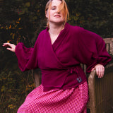 The Solstice Shirt in Pink/Purple Double Gauze