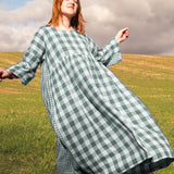 The Everything Dress in Sea Green double gingham