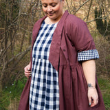 The Everything Dress in Navy double gingham