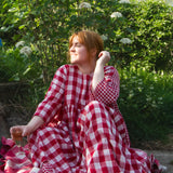 The Everything Dress in Red double gingham