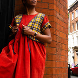 The Waistcoat - Navy quilted and Yellow check - S - House of Flint