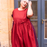 The Loop Dress in Red/Purple
