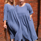 The Everything Dress in Soft Blue-Grey