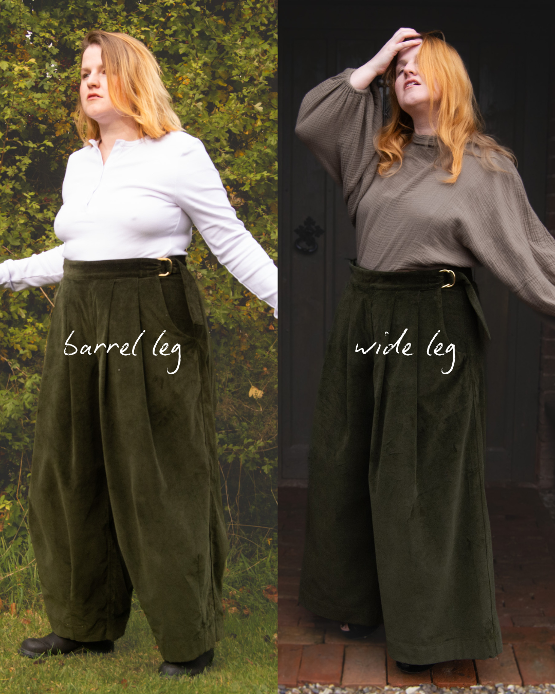The Margo Trousers in Olive corduroy - House of Flint