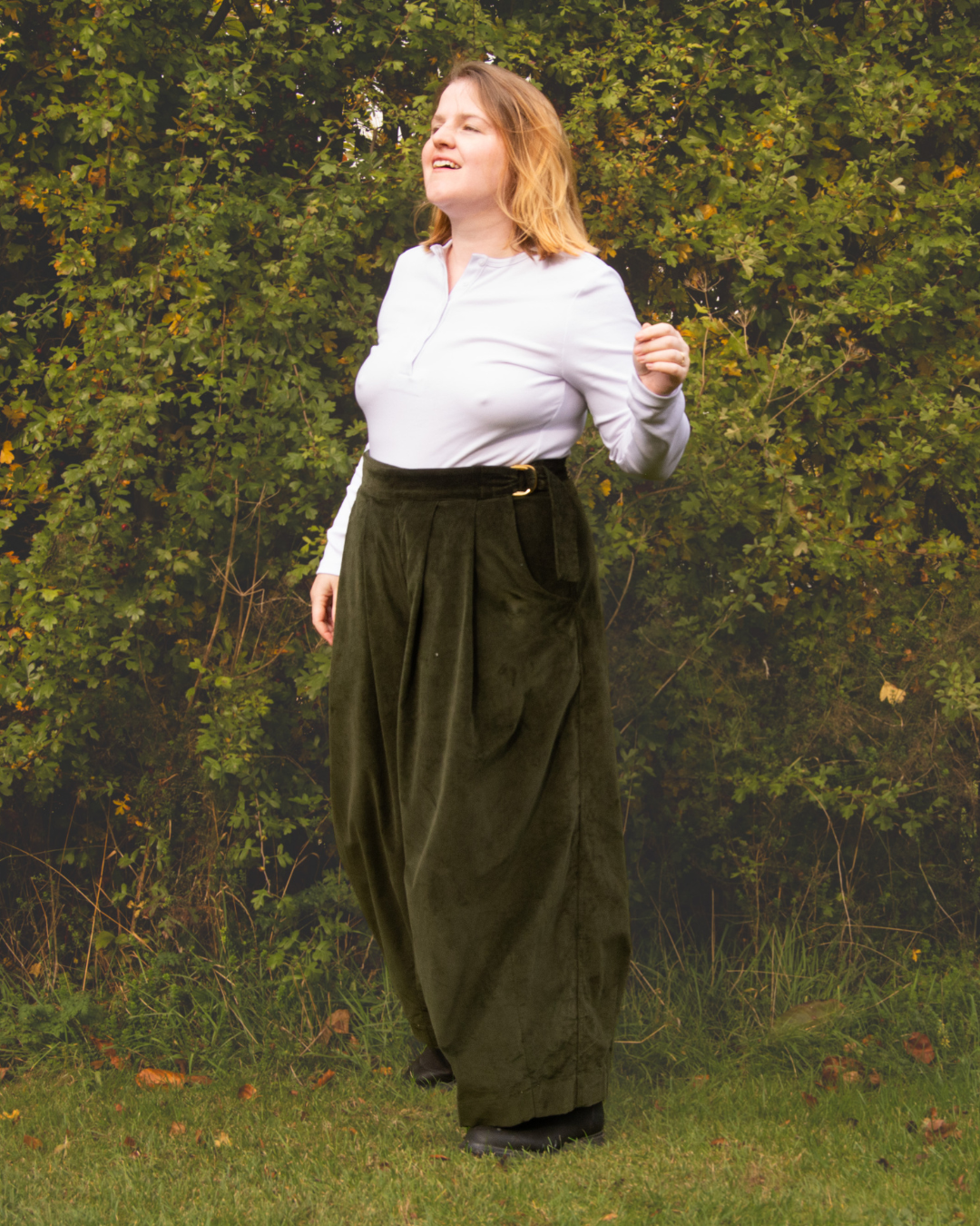 The Margo Trousers in Olive corduroy - House of Flint