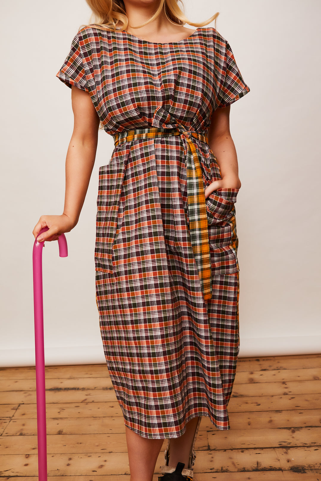 The Dual Dress - Orange/Green Plaids - 2XL - House of Flint