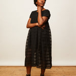 The Swing Dress - Deadstock Black Sheer - S - House of Flint