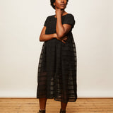 The Swing Dress - Deadstock Black Sheer - S - House of Flint