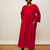 The Everything Dress in Red linen