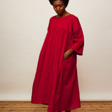 The Everything Dress in Red linen