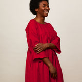 The Everything Dress in Red linen