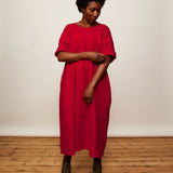 The Everything Dress in Red linen