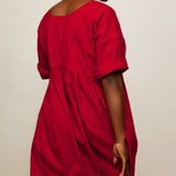 The Everything Dress in Red linen