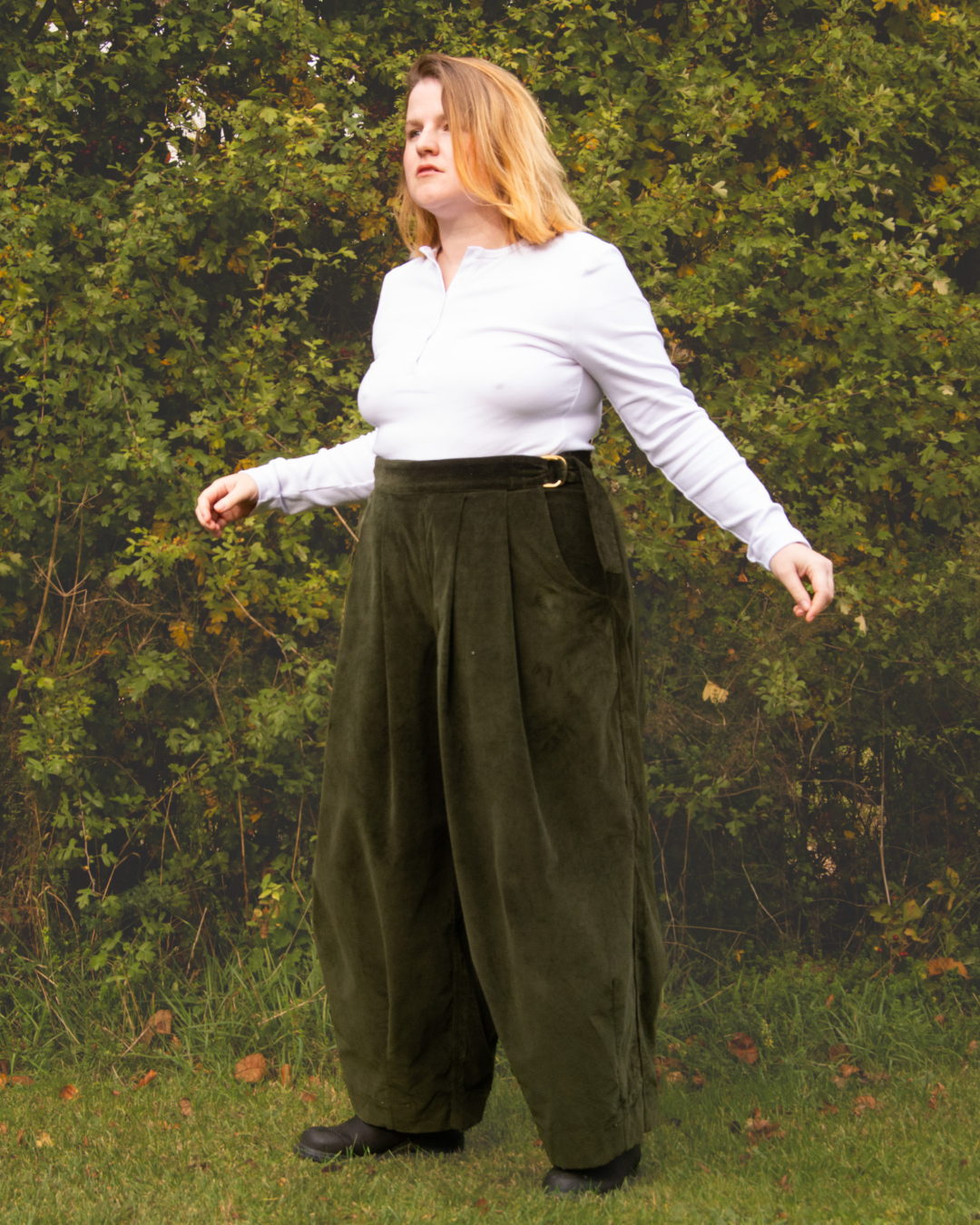 The Margo Trousers in Olive corduroy - House of Flint
