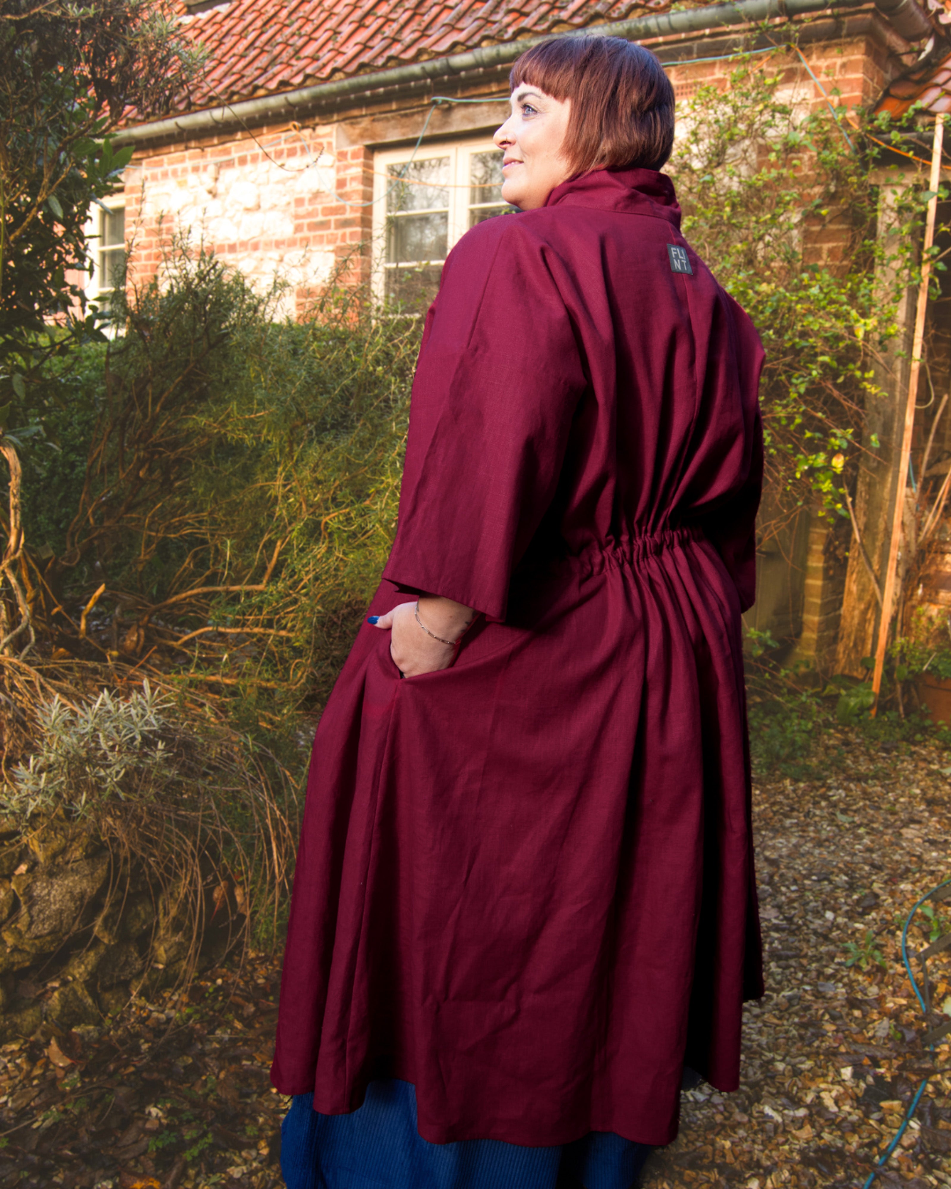 The Shirt Dress in berry linen - pre-order - House of Flint