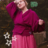 The Solstice Shirt in Pink/Purple Double Gauze